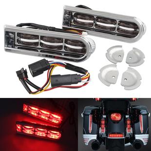 适用哈雷大滑翔公路滑翔CVO改装边箱灯LED挡泥板灯后尾灯14-22年