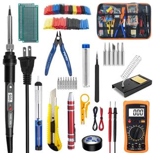 196件套电烙铁调温60W热缩管烙铁套装 跨境 修补工具恒温烙铁套装