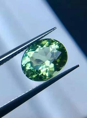 宝石厂家珠宝 承接镶嵌订单 1.975ct椭圆形透绿天然碧玺戒面