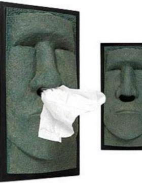 外贸原单Moai Tissue box复活节石人像纸巾盒摩艾纸巾抽创意家居