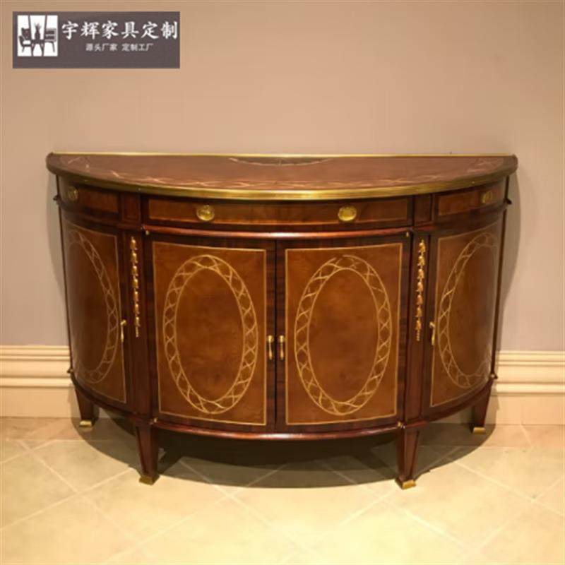 亚历山大英式实木贝壳铜件美式半圆边柜别墅大宅门厅玄关柜餐边柜,鲜花速递/花卉仿真/绿植园艺,割草机/草坪机,淘宝优惠券,粉丝福利购,淘宝优惠卷