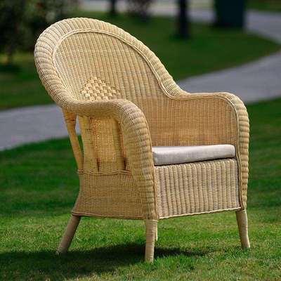 藤编藤椅 户外藤椅单人靠背客厅沙发椅庭院桌椅 阳台桌椅套件