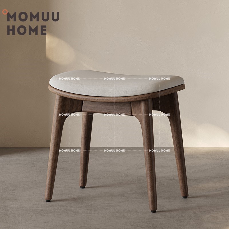 MOMUU实木化妆凳高级轻奢美甲化妆凳梳妆凳家用卧.室椅子板凳