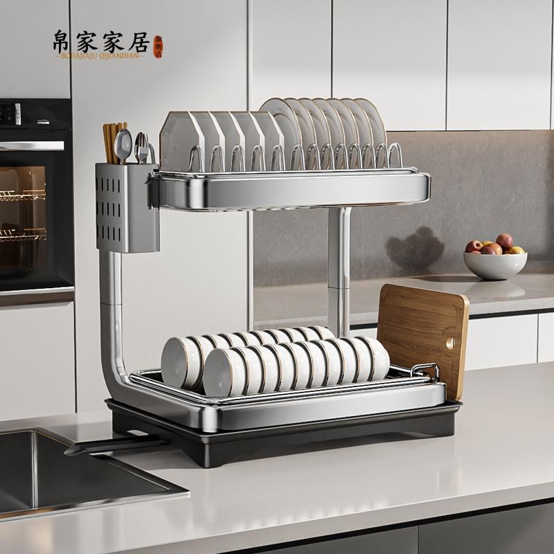 沥水架厨房不锈钢l碗盘碗架厨房置物架沥水篮碗筷碗碟收纳架