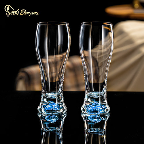 家用创意蓝山啤酒k杯大容量高档精酿玻璃英雄杯扎啤杯饭店批量定