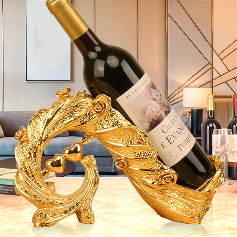 创意孔雀酒架葡萄酒红酒架客厅酒柜现代简约O家居装饰品摆件工艺