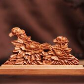 上新架子 如意 古典桃木木质摆件支架桃木梳子工艺品底座