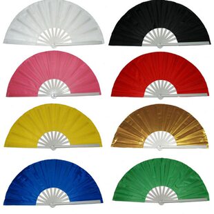 扇晨操白色骨扇1塑料尺尺扇响彩色一扇泊宁功夫演太极扇表扇健身