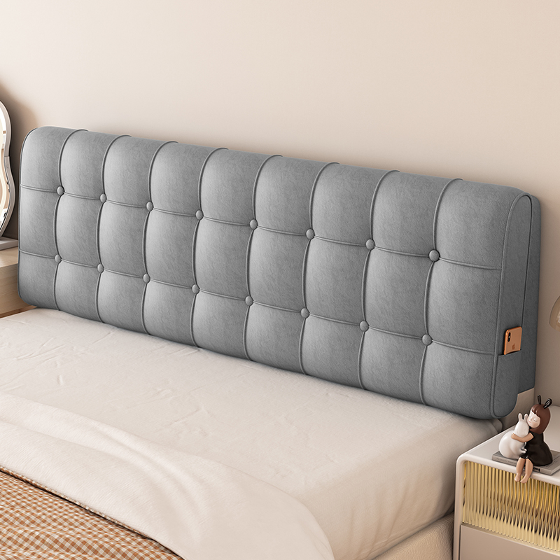 床头软包靠背靠垫床头板双人大靠背榻榻I米床靠背垫自粘套罩可拆