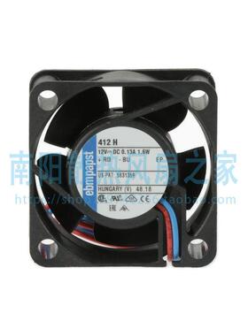 ebm-papst 412H FAN AXIAL 40X20MM 12VDC WIRE 0.13A 1.6W 风扇