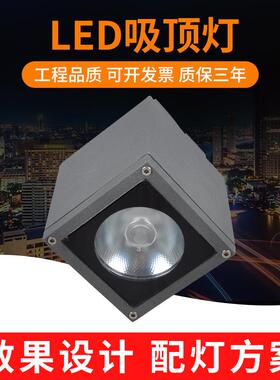 led科锐cob吸顶灯15w户外防水明装筒灯20w30w过道走廊灯外壳套件