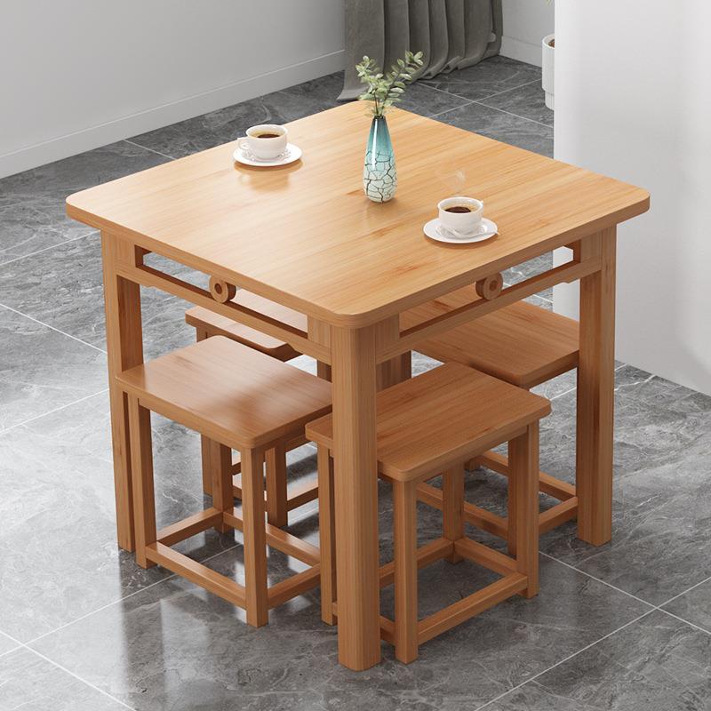 客厅正方形餐桌吃饭桌简约茶桌实木家用小户型写字学习新品四方桌