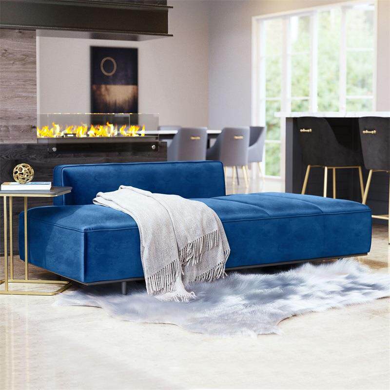 轻奢右贵妃椅北欧左贵妃榻皮艺懒人躺椅美人榻卧室布艺单人位沙发