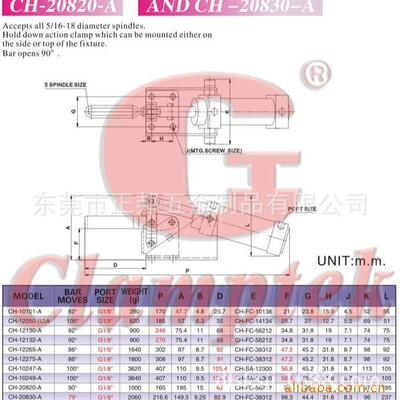 大力士推拉式气动夹 GH12050-A-WDC 快速工装夹具气动夹钳