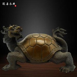 迎善永安铸铜制品厂家铜雕塑工艺品艺术铜雕龙龟摆件仿古铜雕动物