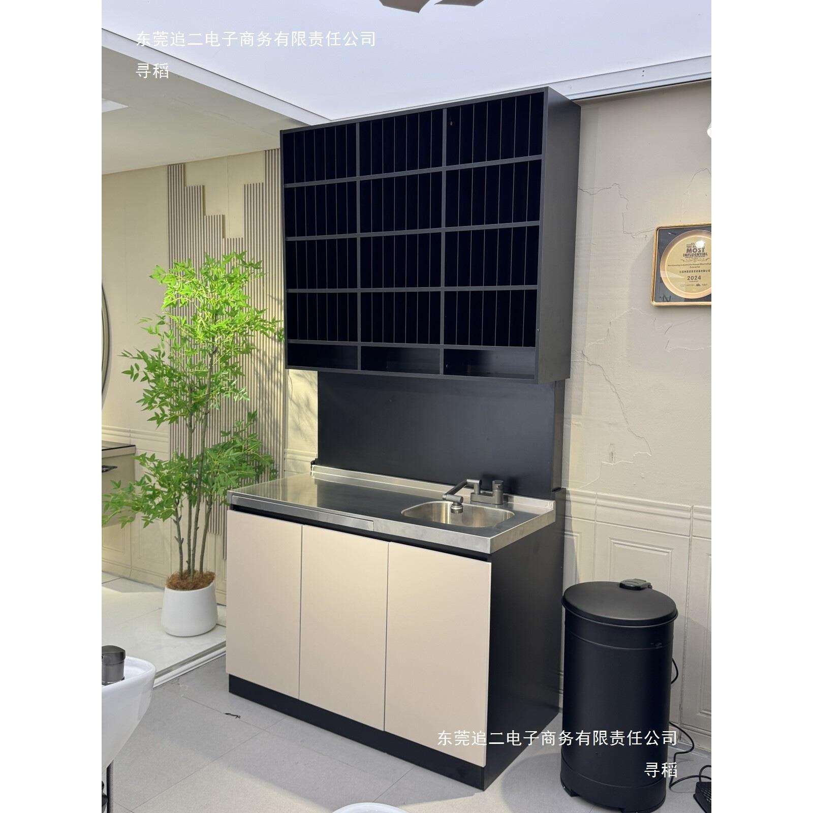 发廊染膏收纳架美发店不锈钢储物柜染膏架理发店染膏悬挂展架