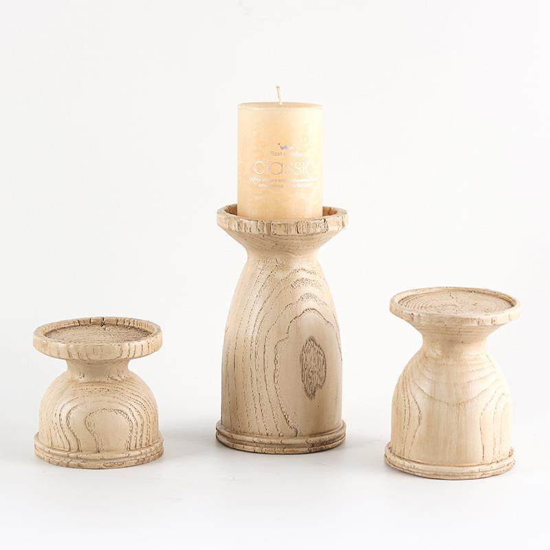 新中式现代仿木质烛台装饰摆件复古美式样板房酒店民宿艺术蜡烛台,电子元器件市场,其它元器件,淘宝优惠券,粉丝福利购,淘宝优惠卷