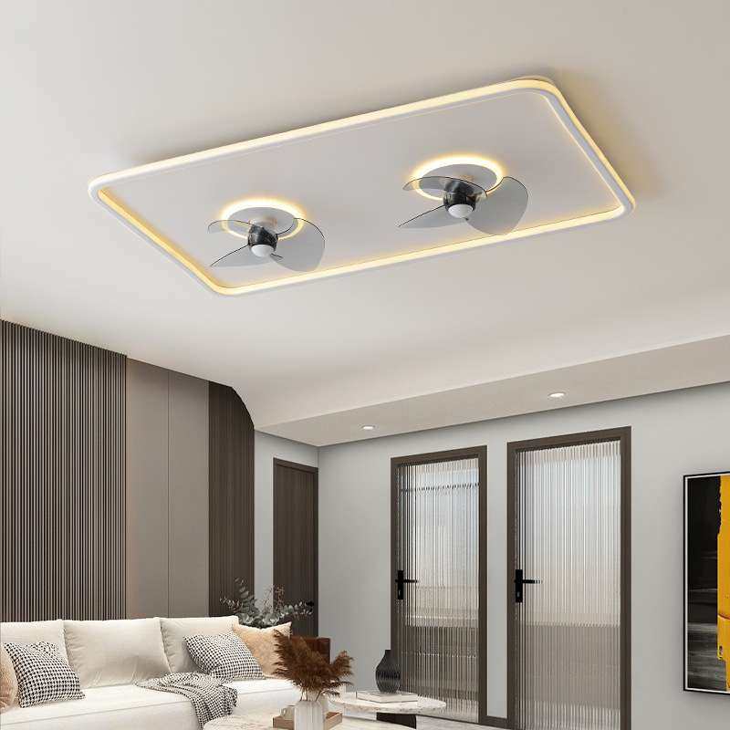 客厅风扇灯简约现代大气大厅主灯带风扇家用智能卧室吸顶电风扇灯