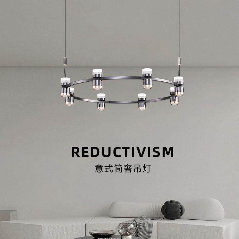意式简约跨境吊灯 现代极简客厅餐厅直线灯饰新款全光谱护眼灯具