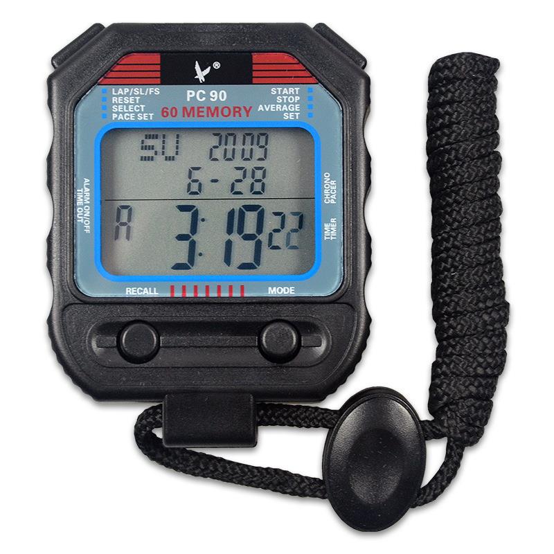 天福秒表PC90三排60道秒表 计时器 电子秒表 倒计时 专业裁判计时