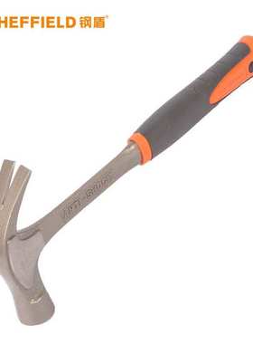 钢盾S088002 防震羊角锤防滑橡胶手柄羊角锤木工锤拔钉起钉锤20oz