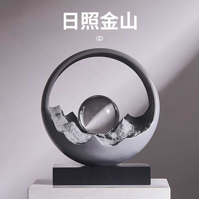 跨境热卖厂家直发轻奢设计感桌面客厅卧室酒架电视柜树脂工艺摆件