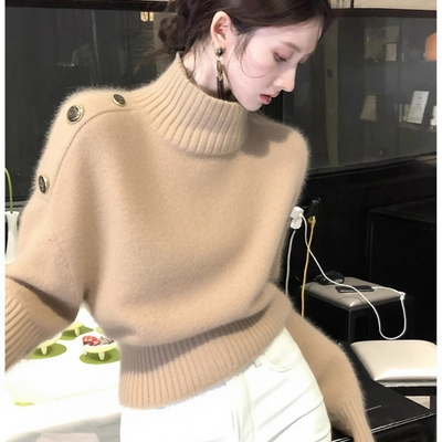 韩系加厚软糯马海毛针织