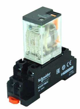继电器中间RXM2LB2BD/DC24V/220V伏4ab/p7小型交流14脚8脚