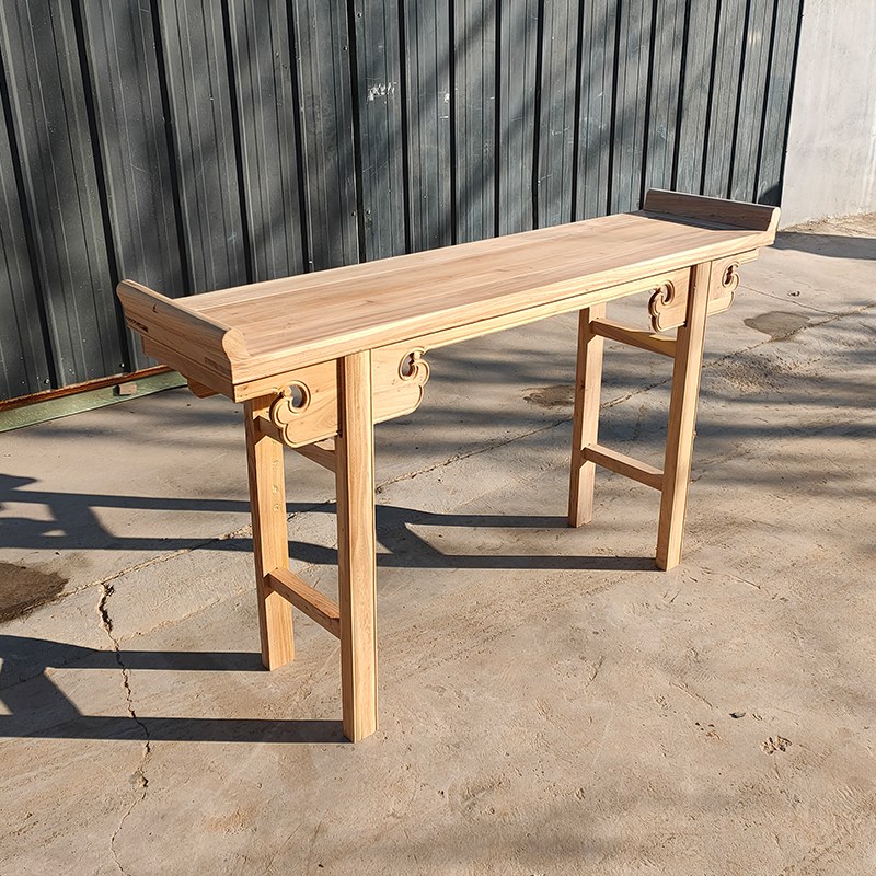 新中式老榆木供桌玄关桌简约x玄关台禅意翘头案供桌艺术条几书法