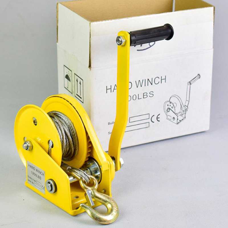 现货供应手摇绞盘 便携式加粗钢丝B绳牵引绞盘 双向自锁手动卷扬