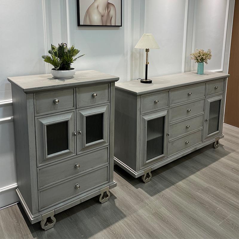 美式轻奢实木简约地柜六斗柜八斗柜家用客厅收纳柜整装靠墙储物柜