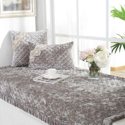 窗四季北欧飘窗垫欧式毛绒台榻榻米垫子防滑定做加厚冬季坐垫阳台