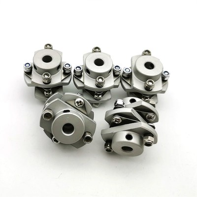 蝶形联轴b器铝合金柔性弹性金属编码器用双膜片式连轴器6 8 10mm