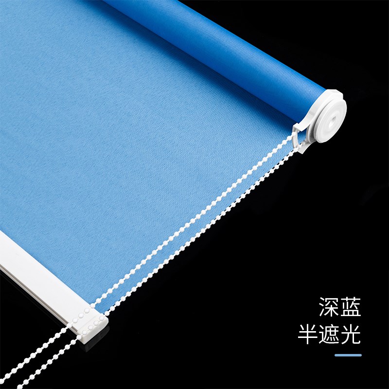 窗帘全遮光d2024新款免打孔安装百叶窗卫生间遮阳挡卷帘厨房拉卷