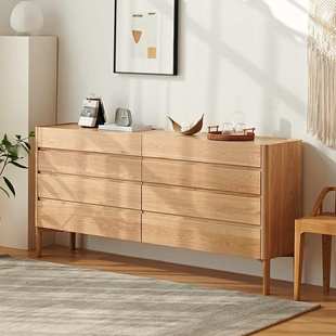 木也印象北欧橡木全实木八斗柜简约现代日式 收纳柜卧室抽屉储物柜