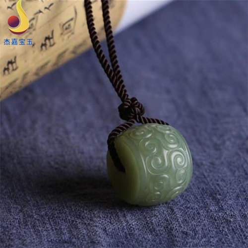 手工制作回纹兽纹桶珠圆珠散珠腰珠配珠手串百搭配饰鼓珠带证书
