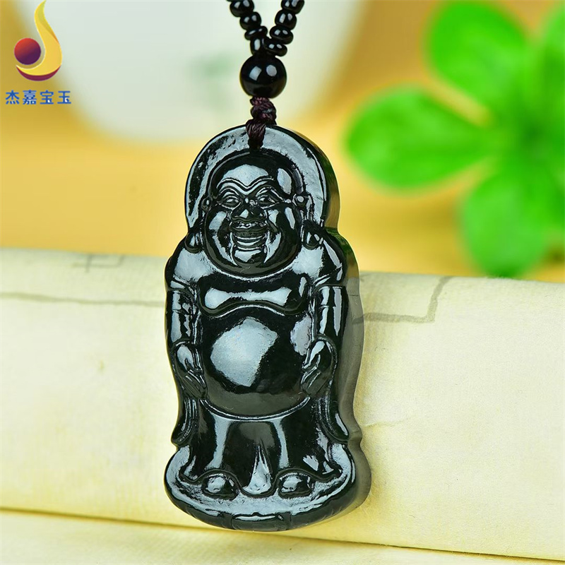 【抱你】和田青玉包衣佛吊坠玉石挂件男女玉佛吊坠玉佩弥勒佛脖子