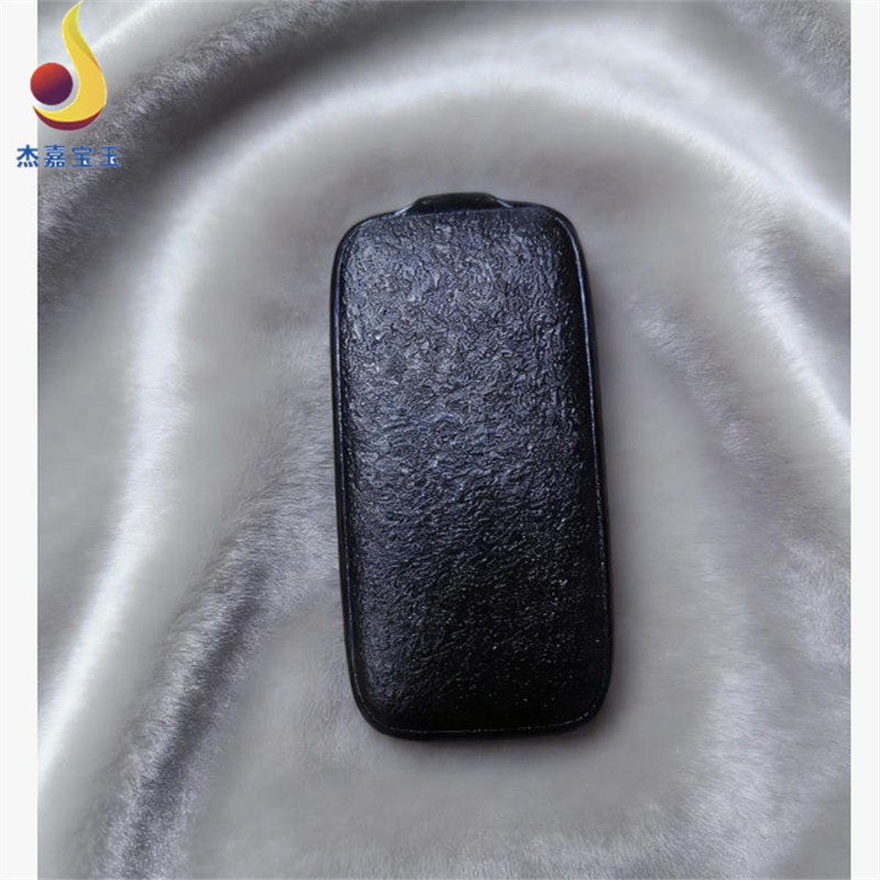 【无事牌】天然新疆和田玉黑青祥云纹平安无事牌吊坠男女款证书