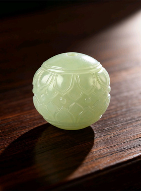 手工制作和田玉莲花珠单珠散珠手链手工雕刻绳编手串配珠文玩配饰