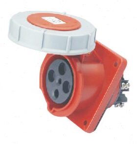 S工业插座E斜F-43座7  插座FS4IP上丰6芯 四63A暗装 四极