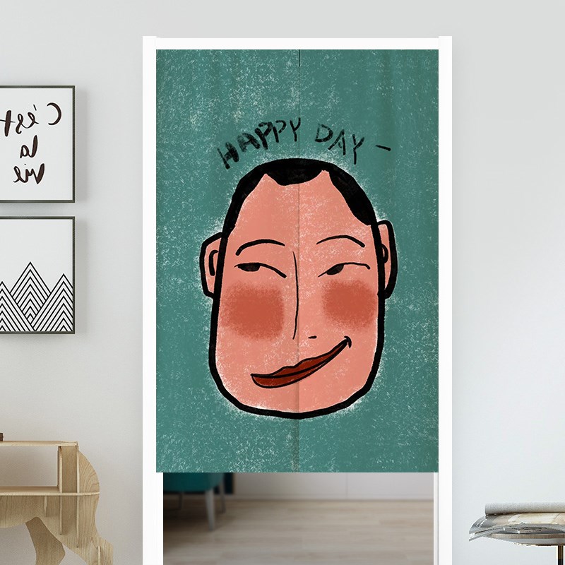 搞笑创意门帘隔断帘卧室免打x孔家用挂帘卫生间遮挡帘房间个性布