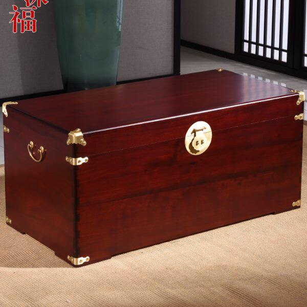 香樟木盒箱子全实木平板字画收藏箱婚嫁箱结婚箱子储物箱樟木