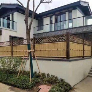 隔断子竹子墙院栅栏室外围墙护栏遮挡竹竿围栏户外庭院花园竹篱笆