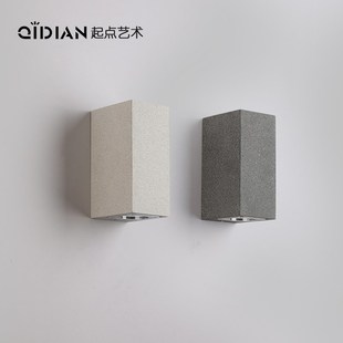 原版 水磨石户外防水壁灯酒店民z宿外墙门头庭院阳台微水泥方形灯
