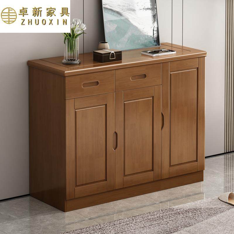 现代实木鞋柜经济型家用门口衣柜大容量门厅客厅进门储物收纳柜