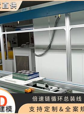 电机驱动器生产线 AI智能消毒机机器人测试线 自动化循环装配线