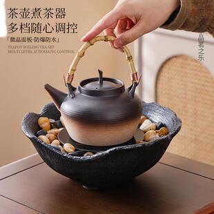 围炉电陶炉单壶陶壶煮茶壶泡茶提梁户外炭炉砂铫跳盖明火烧水茶壶