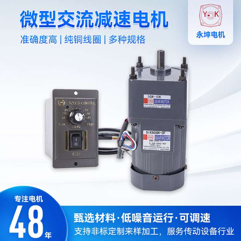 厂家直销电机6-200w 马达21K6GN-C/6IK200GU-5K微型交流减速电机