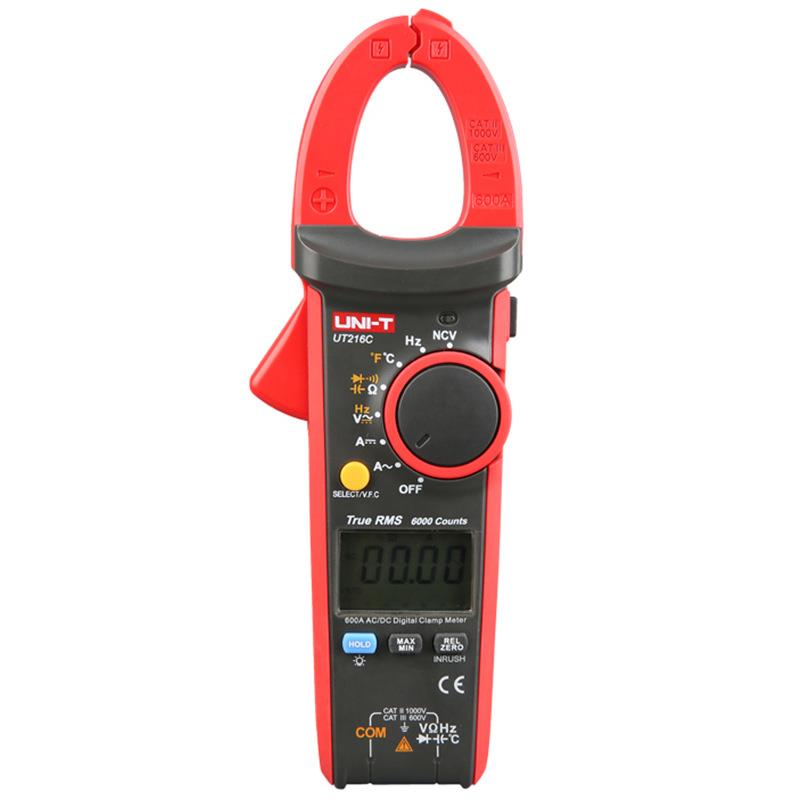 优利德UT216C钳形表数字数显钳形万用表钳表真有效值交直流电流表