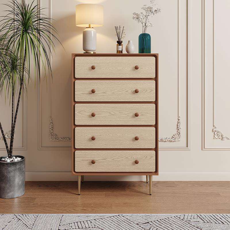 法式中古风复古实木五斗柜卧室储物收纳床尾立柜客厅靠墙装饰斗橱